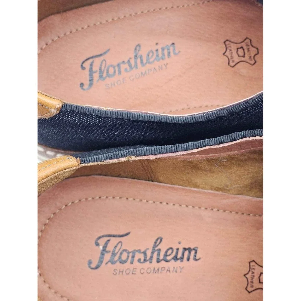 Florsheim Oxford Shoes Mens 13M Blue Denim 14273-001 Lace Up Casual